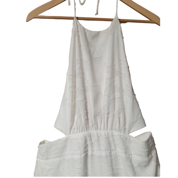 Lulus Touch of Elegance White Floral Burnout Halter Maxi Dress NWT Size XL 12/14 - Picture 12 of 14